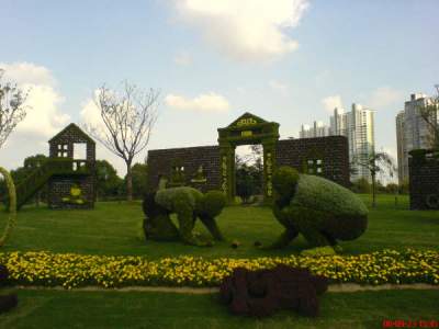 Beijing Olympics Gardening 1